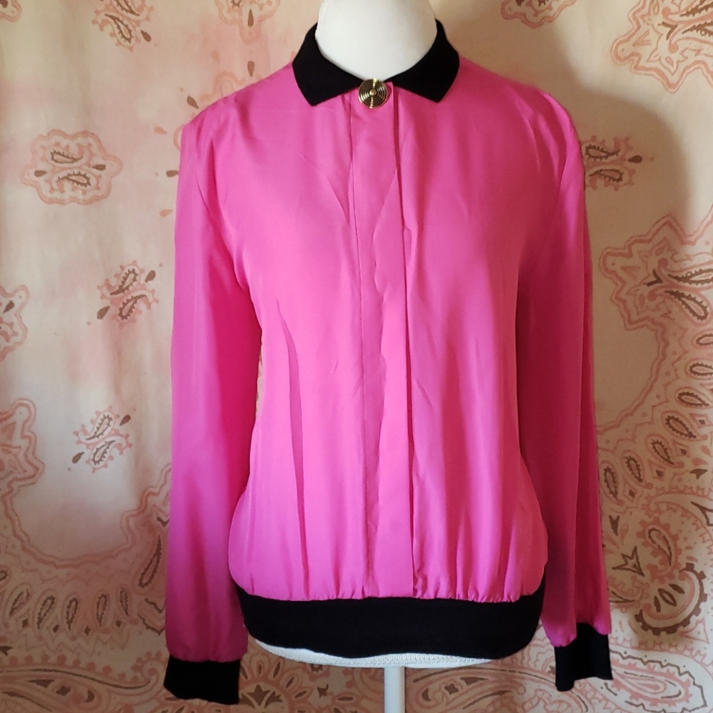Vintage Pink Jacket or Blouse (Pink Ladies style)